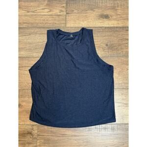 Beyond Yoga Featherweight Spacedye Balanced Muscle Tank Blue Black Sz M